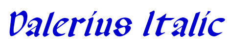 Valerius Italic フォント